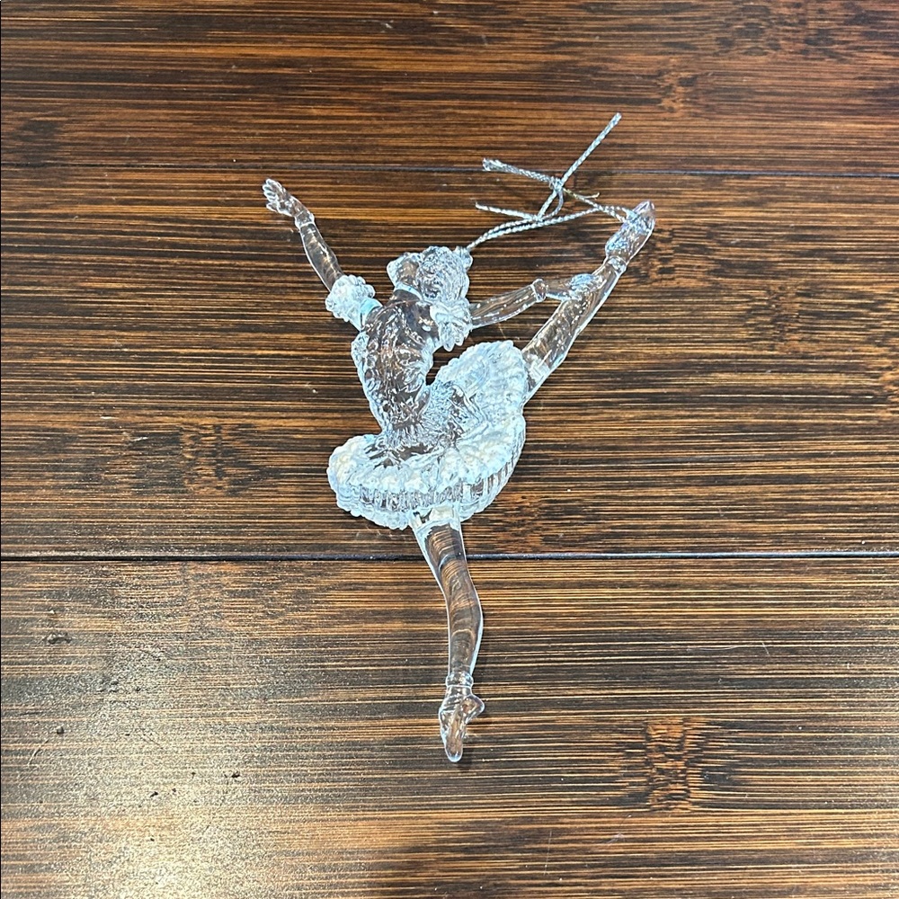 Elegant Clear Ballerina Ornament
